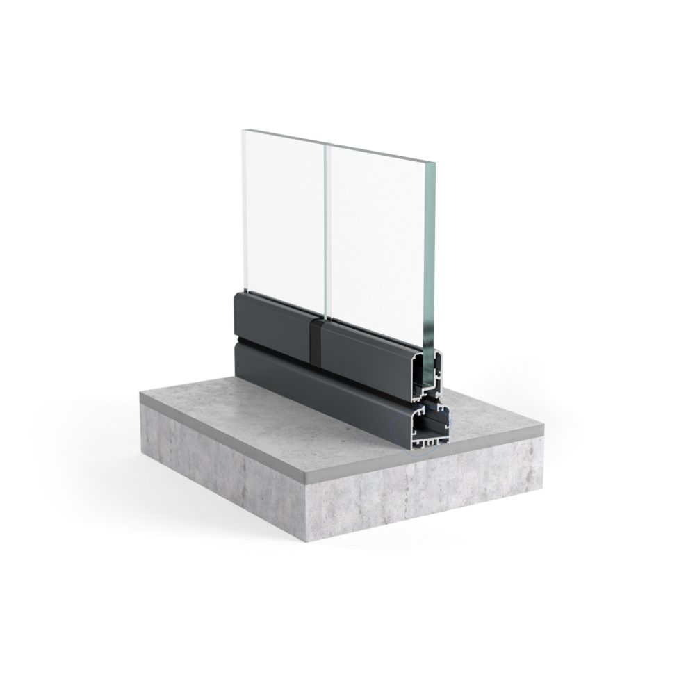 Cortina de cristal abatible SF25 05 Cortina de cristal abatible SF25