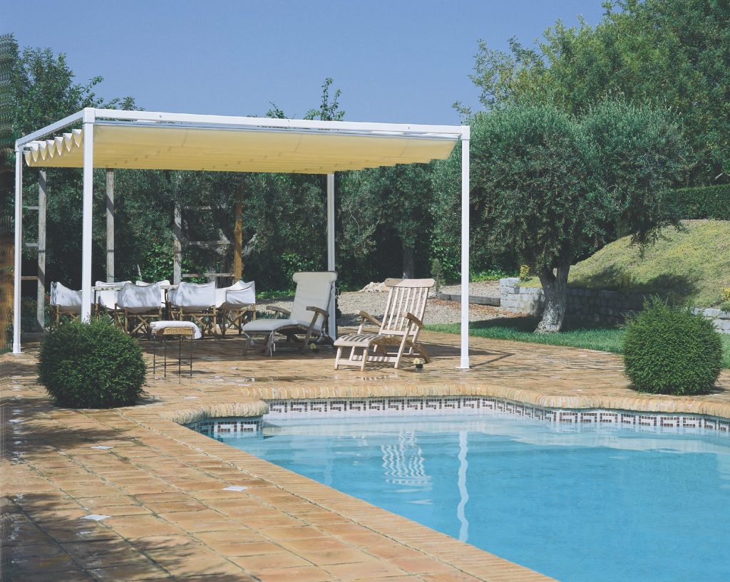 Pérgola Elit 05 Pérgola Elit con toldo corredero